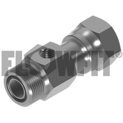 ORFS Male x ORFS Swivel Female Test Point Adaptors, 1-3/16 ORFS x 1/8 BSP Test Point