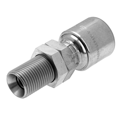 Gates BSP Male Bulkhead with Locknut, Fixed Hose Coupling, 1/2 Hose x 1/2 BSP