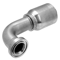 Gates Flange 3000 Series, 90° Swept Elbow Hose Coupling, 1 Hose x 1 BSP