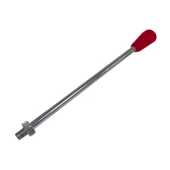M8 X 200mm, Hydraulic Control Valve Hand Lever, Red Knob, For Galtech GMV15, Q15, Q25 & Q45 Series