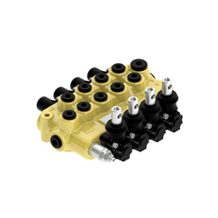 Flowfit 4 Bank Monoblock Valve, 3/8 BSP, 45 L/Min Double Acting Cylinder Spool 3 Positions