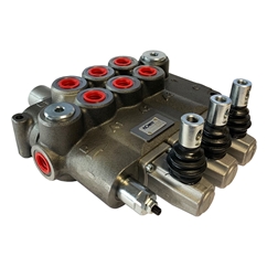 Flowfit 3 Bank Monoblock Valve, 3/4 BSP, 160 L/Min Double Acting Cylinder Spool 3 Positions