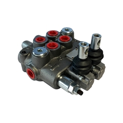 Flowfit 2 Bank Monoblock Valve, 1/2 BSP, 45 L/Min Double Acting Cylinder Spool 3 Positions