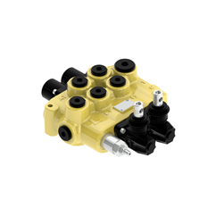 Flowfit 2 Bank Monoblock Valve, 1/2 BSP, 90 L/Min Double Acting Cylinder Spool 3 Positions