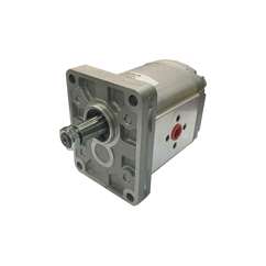 Hydraulic Gear Pump, Group 1, 4 Bolt Flange, Elbow ports, 1 1:8 Taper Shaft, 1.2CC, Clockwise
