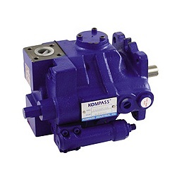 Hydraulic variable displacement piston pump flow at 1500 RPM = 22.5 litre, pressure range 8-70 Bar