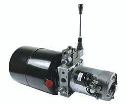 UP100 12V DC Single Acting Manual Lever Operated Hydraulic Power Unit, 4.9 L/min, 8L Tank