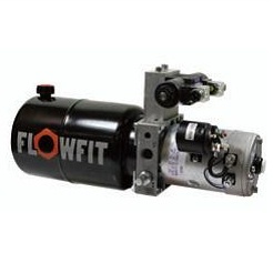 UP100 12V DC Double Acting Solenoid Operated Hydraulic Power unit, 3.7 L/min, 5L Tank