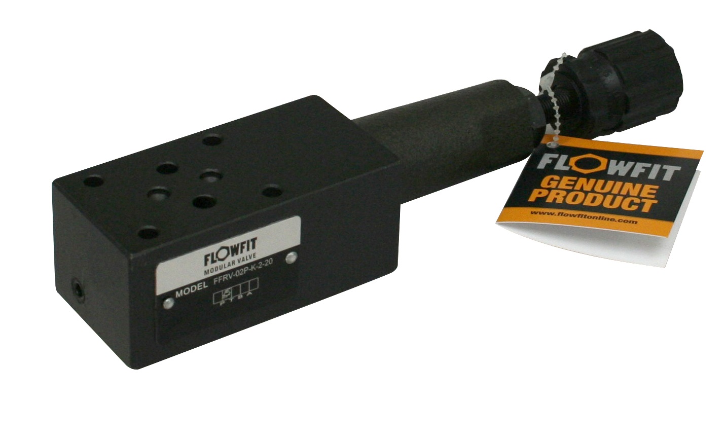 Flowfit hydraulic cetop 3 modular relief valve 8-70 Bar on the P port
