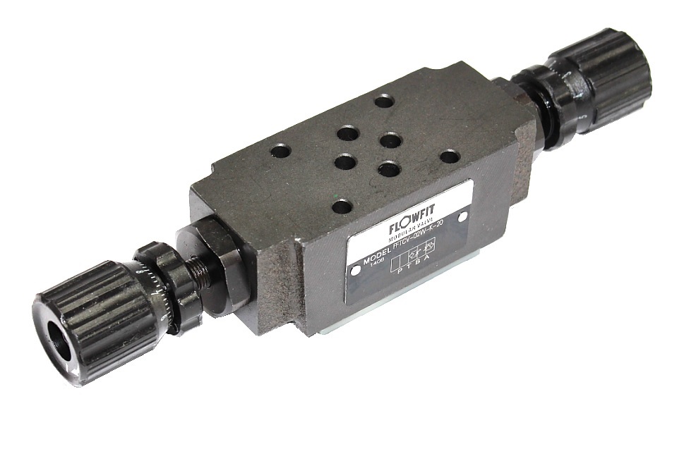 Flowfit hydraulic cetop 3 modular flow control valve with check meter out on port A Flowfit hydraulic cetop 3 modular flow control valve with check meter out on port A