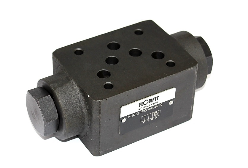 Flowfit hydraulic cetop 5 NG10 modular pilot operated check valve, C/P 0.35Bar on Port A