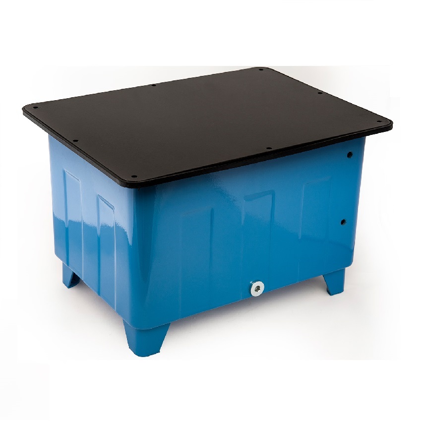 Flowfit 6 litre hydraulic steel tank with lid and seal (NBR70) fitted with 3/8" drain port plugged