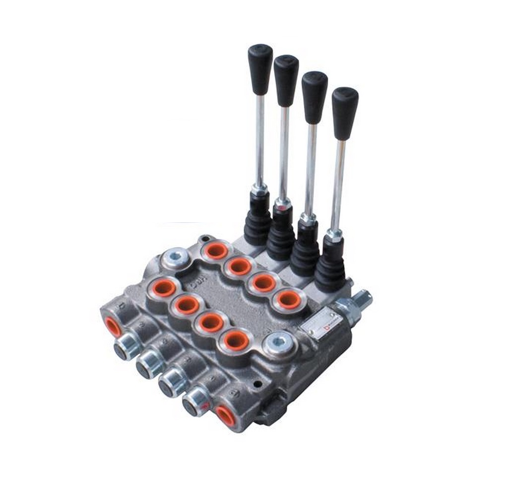 "Bucher 4 Bank 3/8 BSP, 45 l/min Double Acting Spring Return Lever