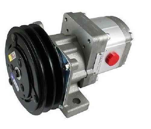 Galtech 12V Electro magnetic clutch and pump assembly 12 L/min at 210 Bar