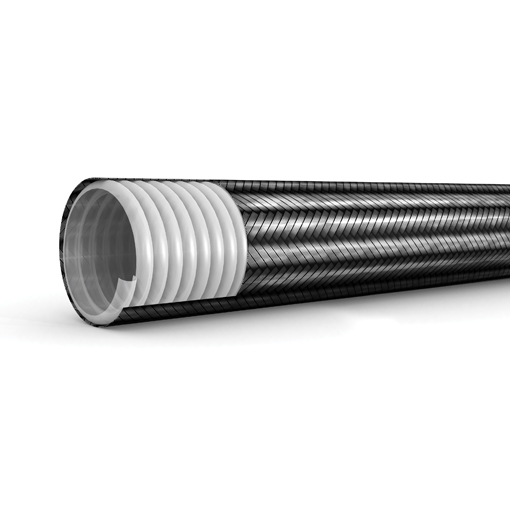 Convoluted Bore PTFE Hydraulic Hose, 1/4" internal diameter, 1 Metre Length