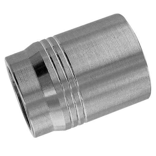 Stainless Steel Hose Ferrule, PTFE, convoluted bore, hose ID 1/4''