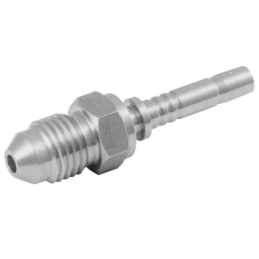 Stainless Steel Hose Fitting, Male Insert, JIC 37° 7/8'', hose ID 1/4''