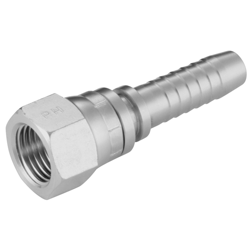 Stainless Steel Hose Fitting, Female swivel Insert, JIC 37° 1/2'', hose ID 3/16''