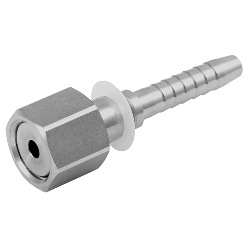 Stainless Steel Hose Fitting, Female Insert, ORFS 9/16'', hose ID 1/4''