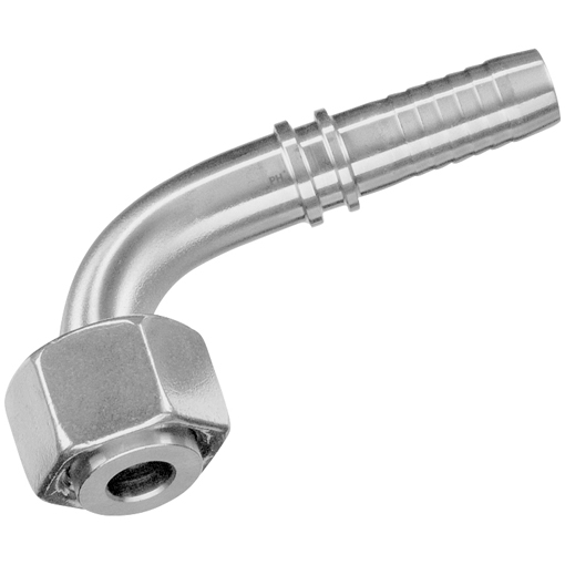 Stainless Steel Hose Fitting, Female Swept 90° Elbow Insert, ORFS 9/16'', hose ID 1/4''