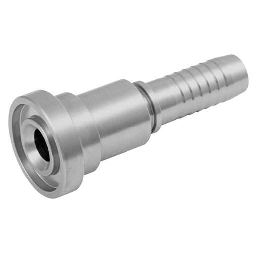 Stainless Steel Hose Fitting, SAE 3000 PSI, Straight Flange, Flange Nominal Diameter 1/2'', Hose ID 5/8'