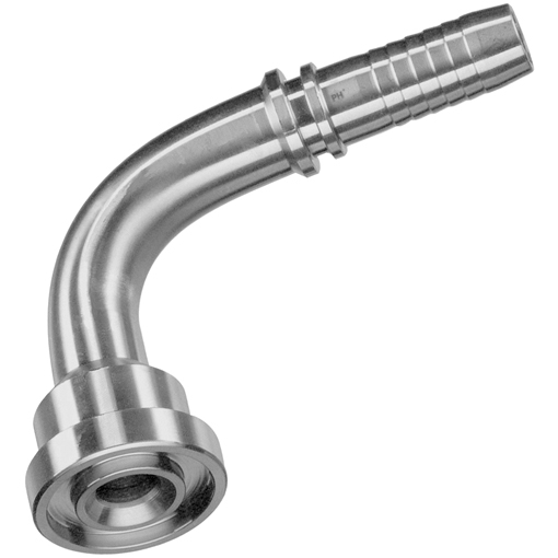 Stainless Steel Hose Fitting, SAE 3000 PSI, 90° Flange, Flange Nominal Diameter 1'', Hose ID 1''