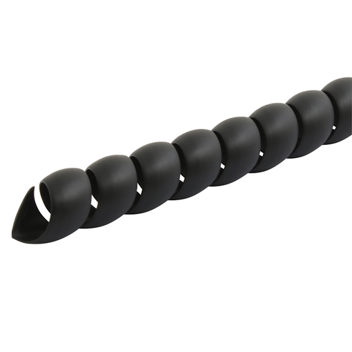 Protective Hose Sleeve, Round Type Black, Polypropylene - 10mm Bore, 20 Metres