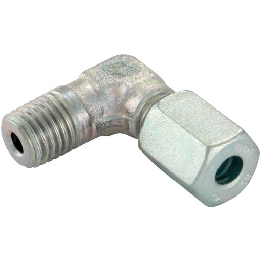 Hydraulic Tube Male Stud Elbow, Metric Taper, M8 X 1 Metric x 4mm, ELD