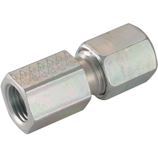 Hydraulic Tube Female Stud Coupling, M10x1 Metric x 6mm, LD Hydraulic Tube Female Stud Coupling, M10x1 Metric x 6mm, LD