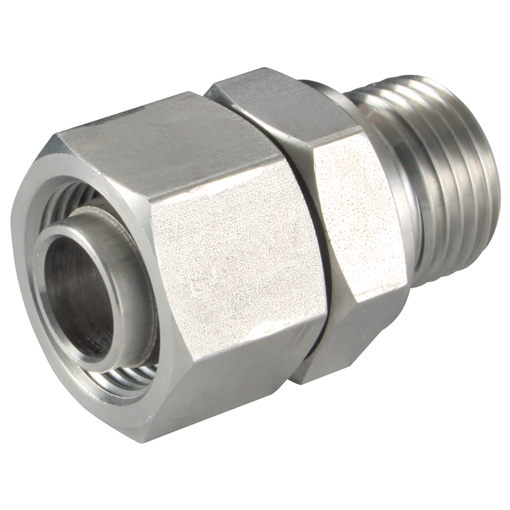 Straight Stud Standpipe for Tube, Tube OD x BSPP, Captive Seal, OD 6mm x 1/8'', L Series