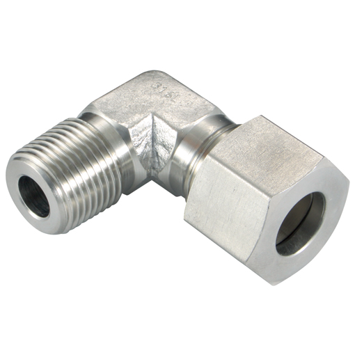 Male Stud Elbows, L Series, NPT, Thread Size 1/8'', OD 6mm