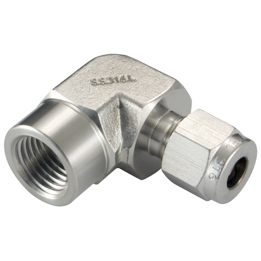 Female Elbows, Female Thread, 1/2" NPT, Tube OD 3/4" Tube Fittings Hydraulic Tubing