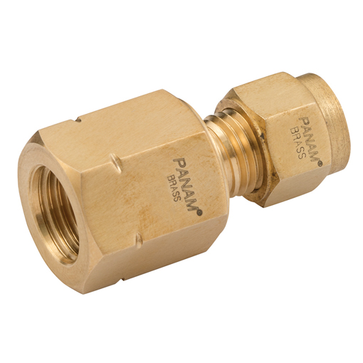 Femalee Straight Connector, Femalee Thread, NPT, Thread Size 1/8'', OD 1/4''