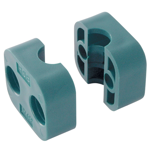 Series A Light Duty Clamp Halves, Single Polypropylene, Outside Diameter 28mm Series A Light Duty Clamp Halves, Single Polypropylene, Outside Diameter 28mm