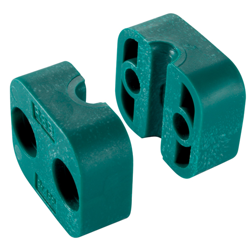 Series A Light Duty Clamp Halves, Single Polypropylene Inside Smooth, Outside Diameter 6mm