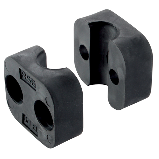 Series A Light Duty Clamp Halves, Single Rubber, Outside Diameter 8mm