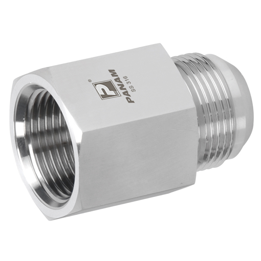 Stainless Steel Female Stud Coupling, Male UNF x Female NPT, UNF 7/16'' - 20 x 1/8'' NPT