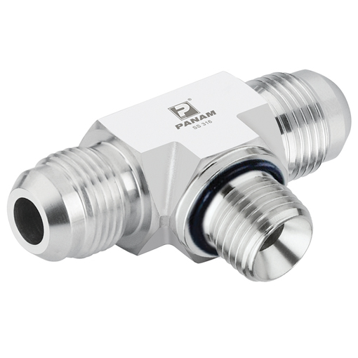 Position Tees, UNF Male x BSPP Male, Thread Size 7/16'' -20, Thread Size 1/8'' Hydraulic Adaptor Position Tees, UNF Male x BSPP Male, Thread Size 7/16'' -20, Thread Size 1/8'' Hydraulic Adaptor