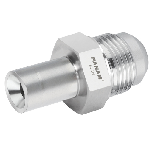 Reducing Adaptors, UNF Tube x UNF Male, Male Thread Size 7/16'' -20, Outside Diameter A 10mm, Outside Diameter B 6mm Reducing Adaptors, UNF Tube x UNF Male, Male Thread Size 7/16'' -20, Outside Diameter A 10mm, Outside Diameter B 6mm