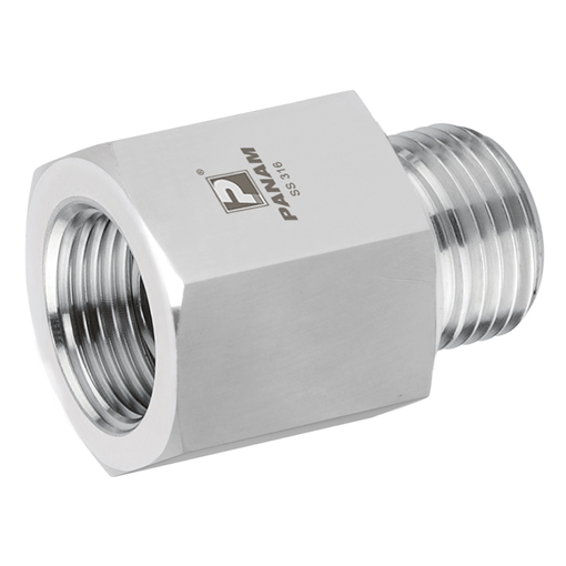 Flowfit Hydraulic BSP male x METRIC fixed female extended 1.5mm pitch 