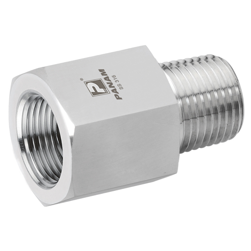 Male x Female Straight Adaptors, NPT x NPT, Male Thread Size 1/8'', Female Thread Size 1/8''