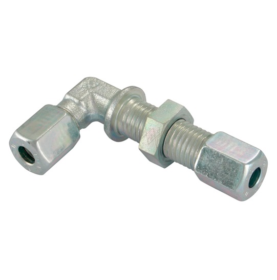 Hydraulic Tube To Tube Elbow, Bulkhead Elbow, M36x2 Metric x 25mm, HD Hydraulic Tube To Tube Elbow, Bulkhead Elbow, M36x2 Metric x 25mm, HD