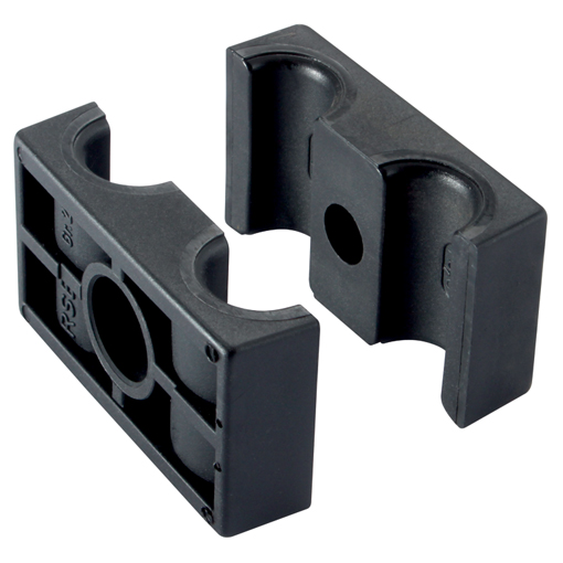 RSB Series, Series B Clamp Halves, Double Polypropylene 6 Inside Smooth, Outside Diameter 6mm