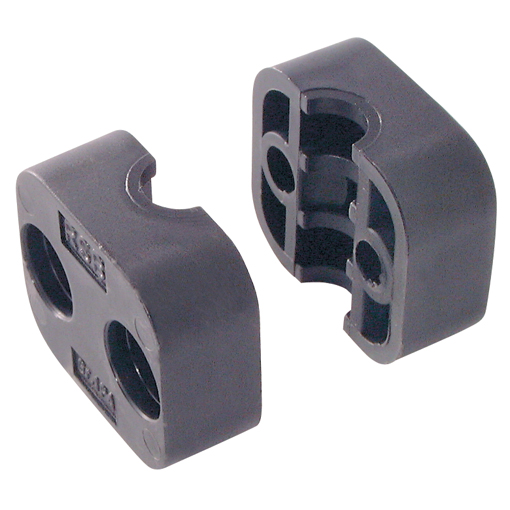 RSB Series C Heavy Duty Clamp Halves, Single Polyamide 6 (Fire Retardant), Outside Diameter 6mm, Group 1