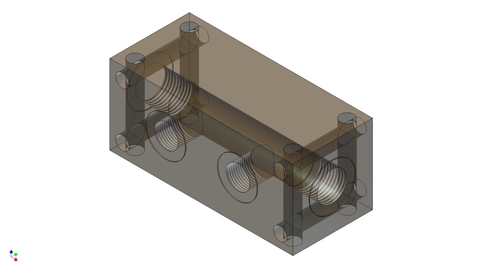 Oleorama Hydraulic Parallel Scheme Manifold, 2 Station, 1/4" BSP inlet ports 1/8" Service ports, Alu