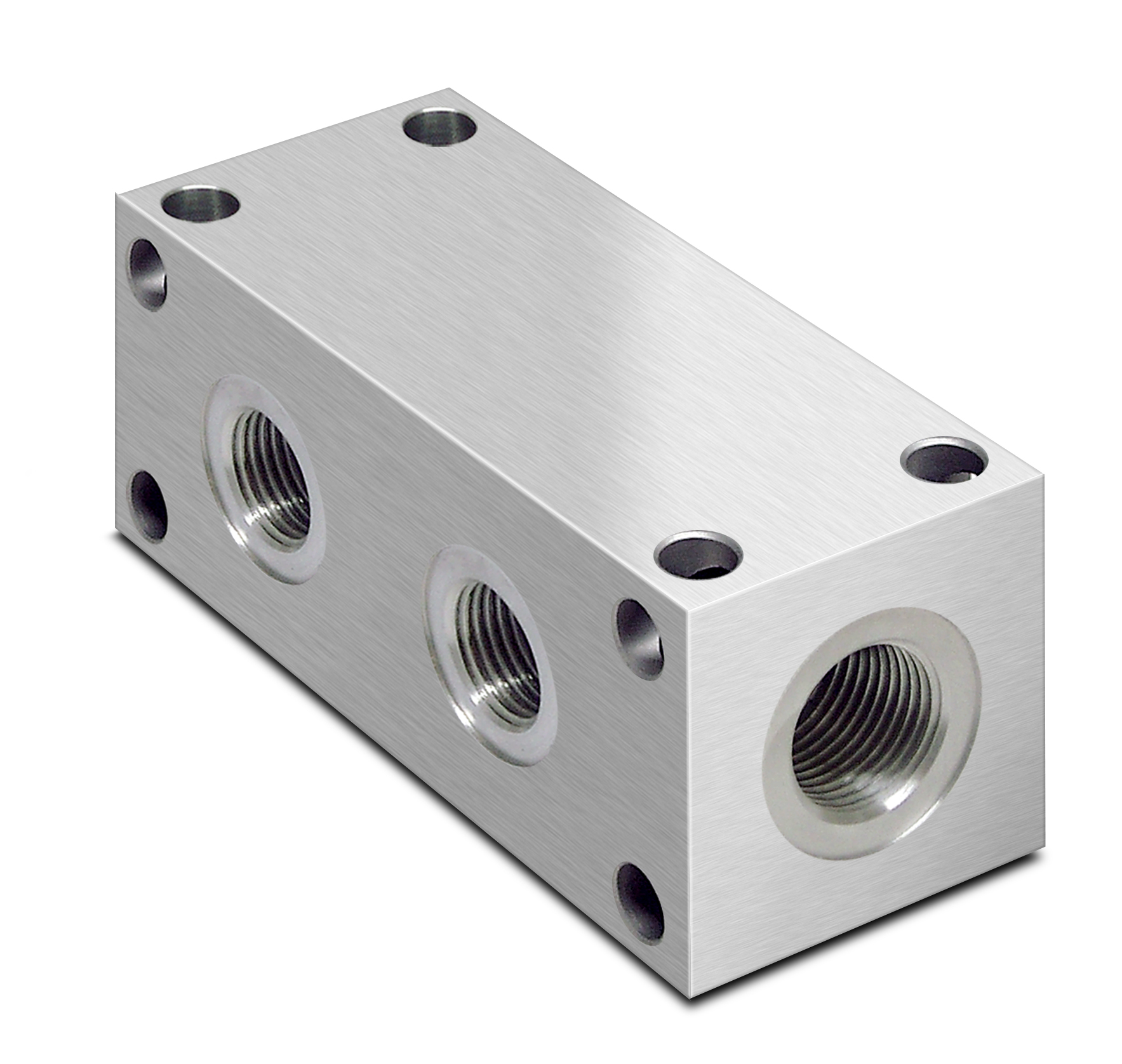 Oleorama Hydraulic Parallel Scheme Manifold, 2 Station, 3/8" BSP inlet ports 1/4" Service ports, Alu Oleorama Hydraulic Parallel Scheme Manifold, 2 Station, 3/8" BSP inlet ports 1/4" Service ports, Alu