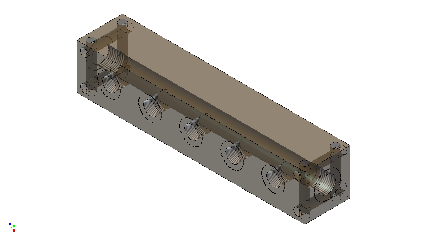 Oleorama Hydraulic Parallel Scheme Manifold, 5 Station, 3/8" BSP inlet ports 1/4" Service ports, Alu Oleorama Hydraulic Parallel Scheme Manifold, 5 Station, 3/8" BSP inlet ports 1/4" Service ports, Alu