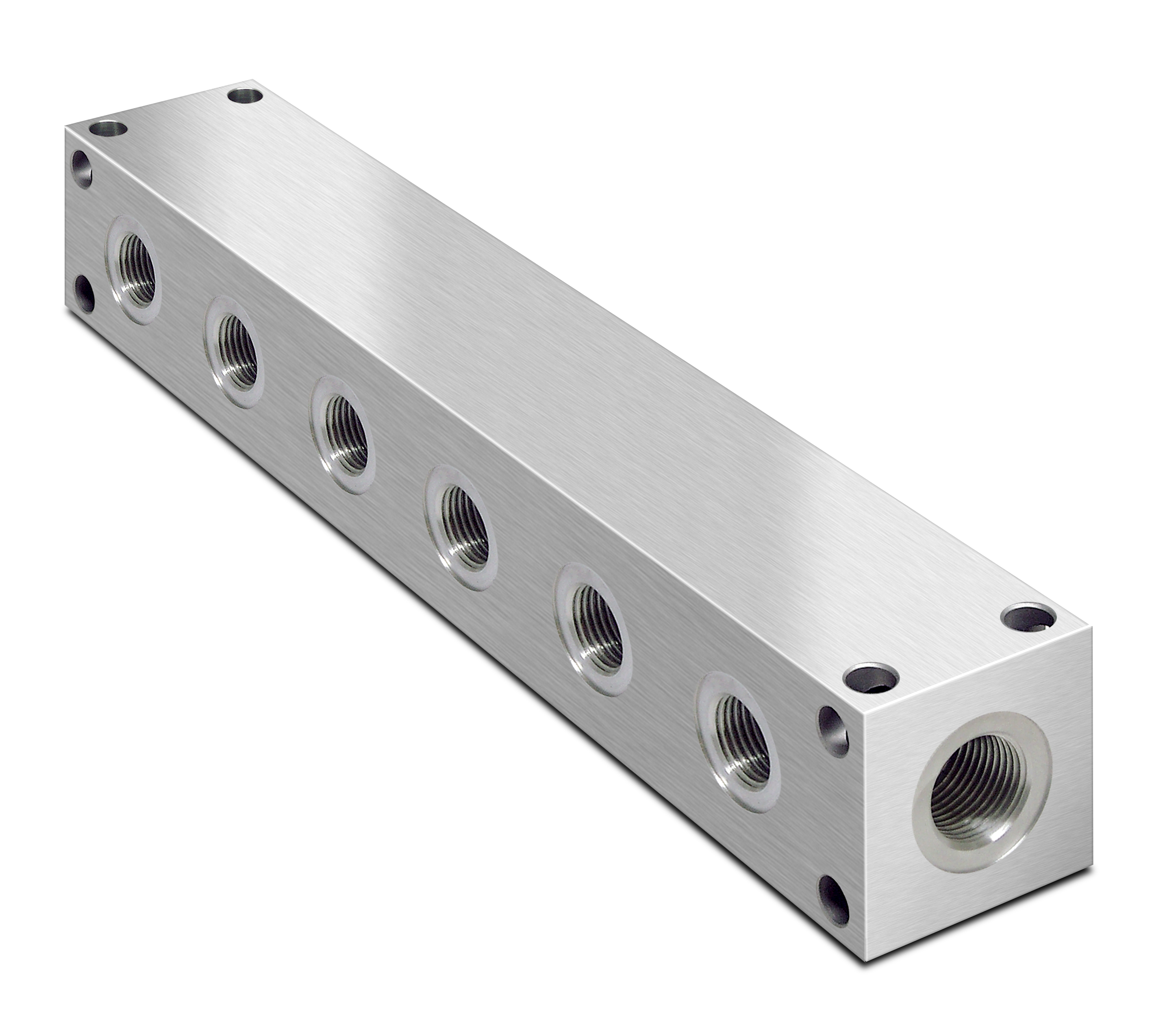 Oleorama Hydraulic Parallel Scheme Manifold, 6 Station, 1/2" BSP inlet ports 3/8" Service ports, Alu Oleorama Hydraulic Parallel Scheme Manifold, 6 Station, 1/2" BSP inlet ports 3/8" Service ports, Alu