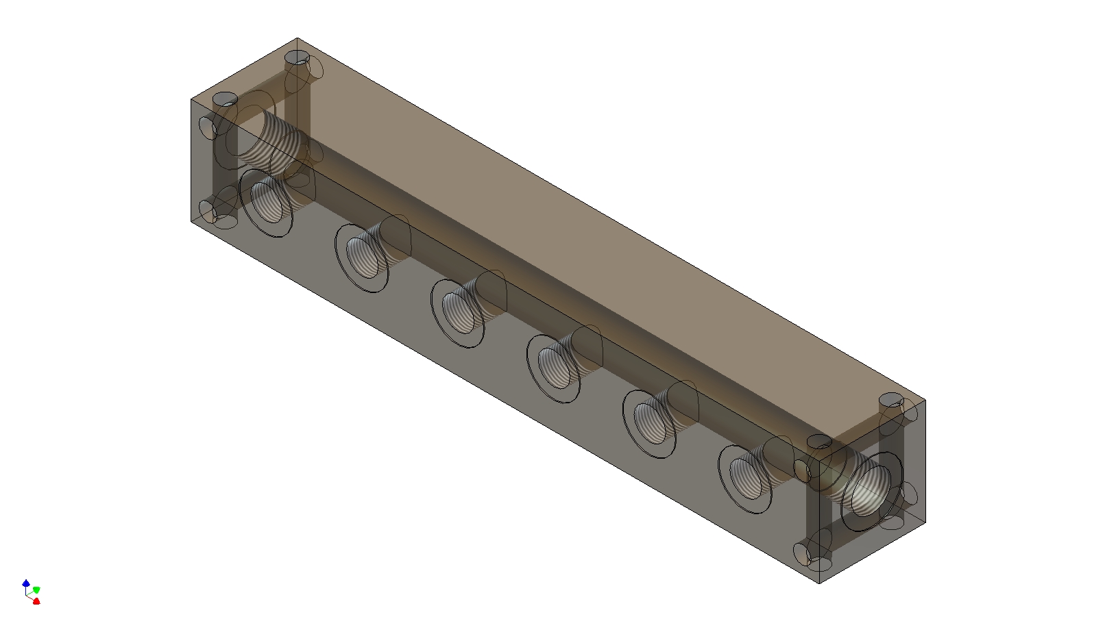 Oleorama Hydraulic Parallel Scheme Manifold, 6 Station, 1/2" BSP inlet ports 3/8" Service ports, Alu Oleorama Hydraulic Parallel Scheme Manifold, 6 Station, 1/2" BSP inlet ports 3/8" Service ports, Alu
