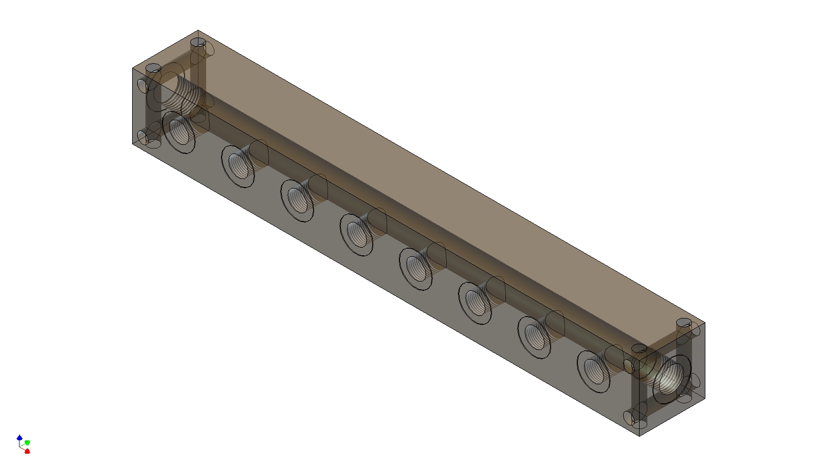Oleorama Hydraulic Parallel Scheme Manifold, 8 Station, 3/4" BSP inlet ports 1/2" Service ports, Alu Oleorama Hydraulic Parallel Scheme Manifold, 8 Station, 3/4" BSP inlet ports 1/2" Service ports, Alu